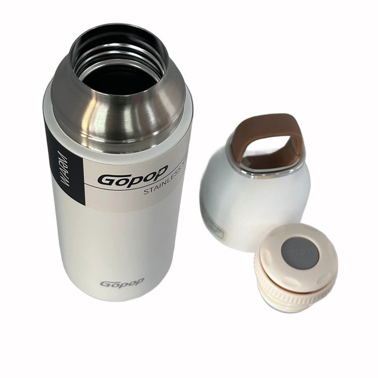 فلاسک استیل برند GOPOP کد PQC-9019 رنگ سفید